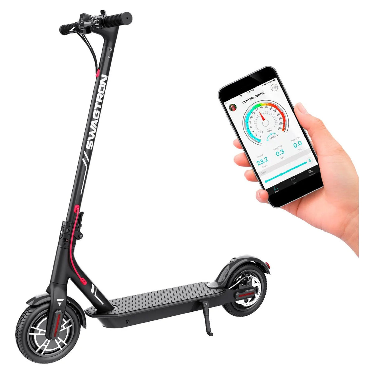 Adult Electric Scooter 320 lb Weight Limit 8.5 Inch No-flat Tires 300W Motor S510