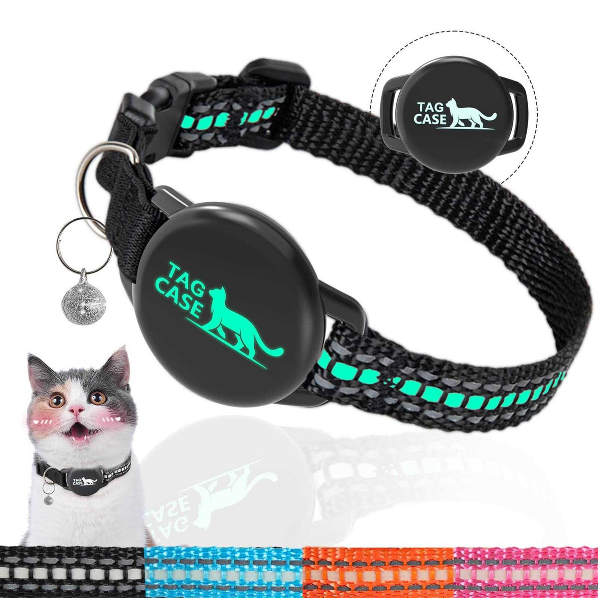Reflective Cat Collar with Airtag Holder A587