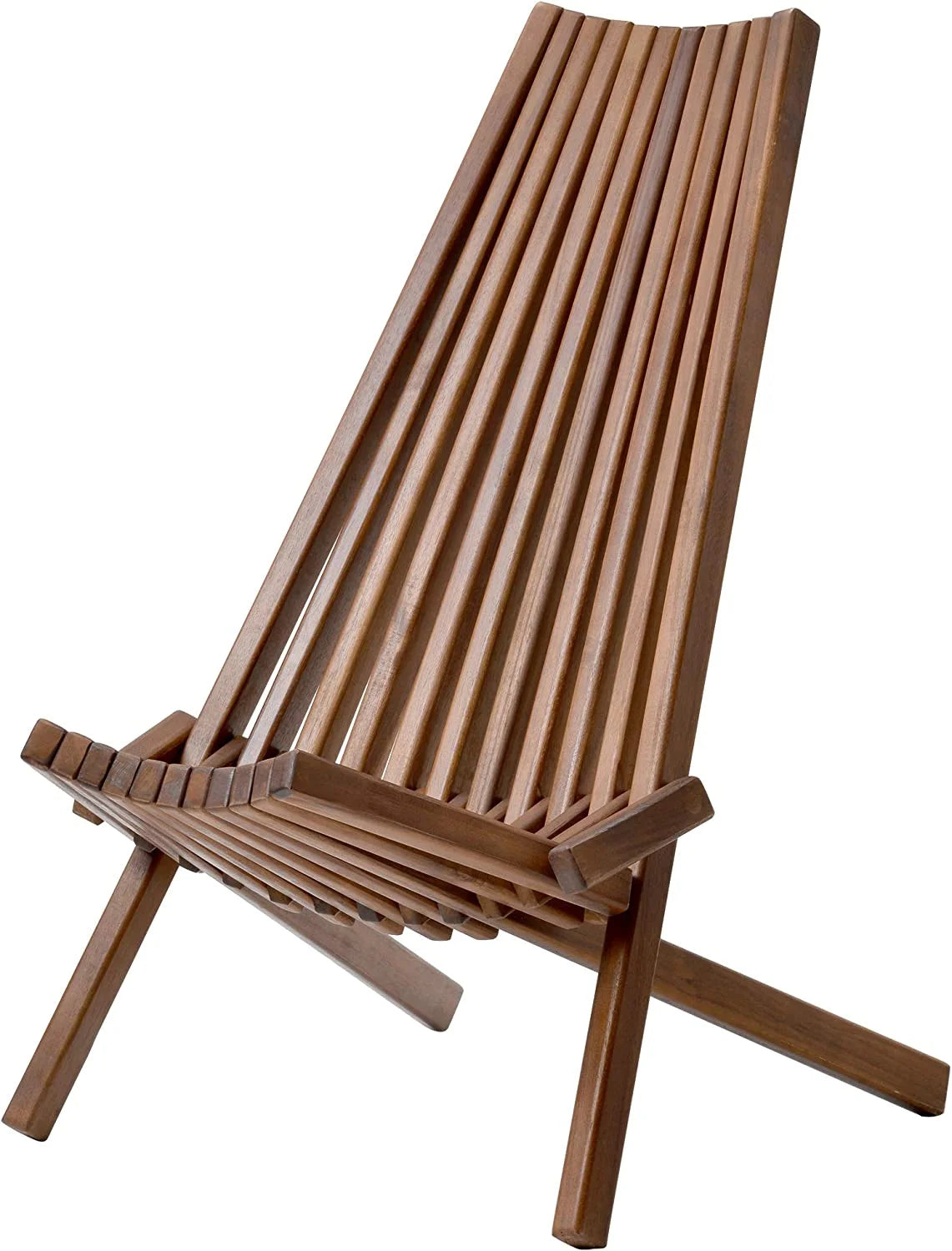 Natural Folding Acacia Wood Lounge Chair U138407