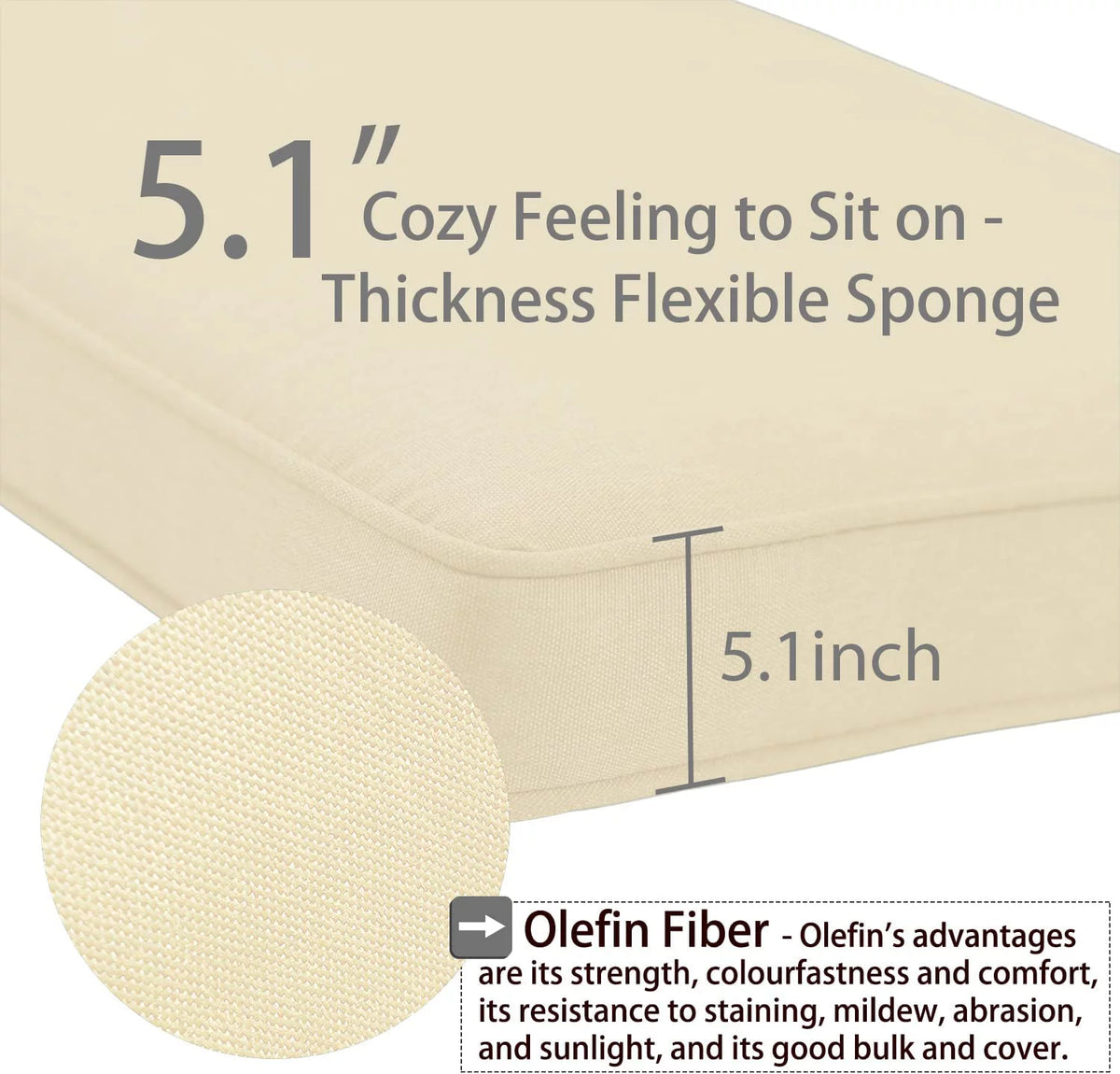 24'' x 24'' Outdoor Deep Seat Chair Cushion Set, Olefin Fabric (Set of 2 Seats, 2 Backs, 2 Pillows) O112497
