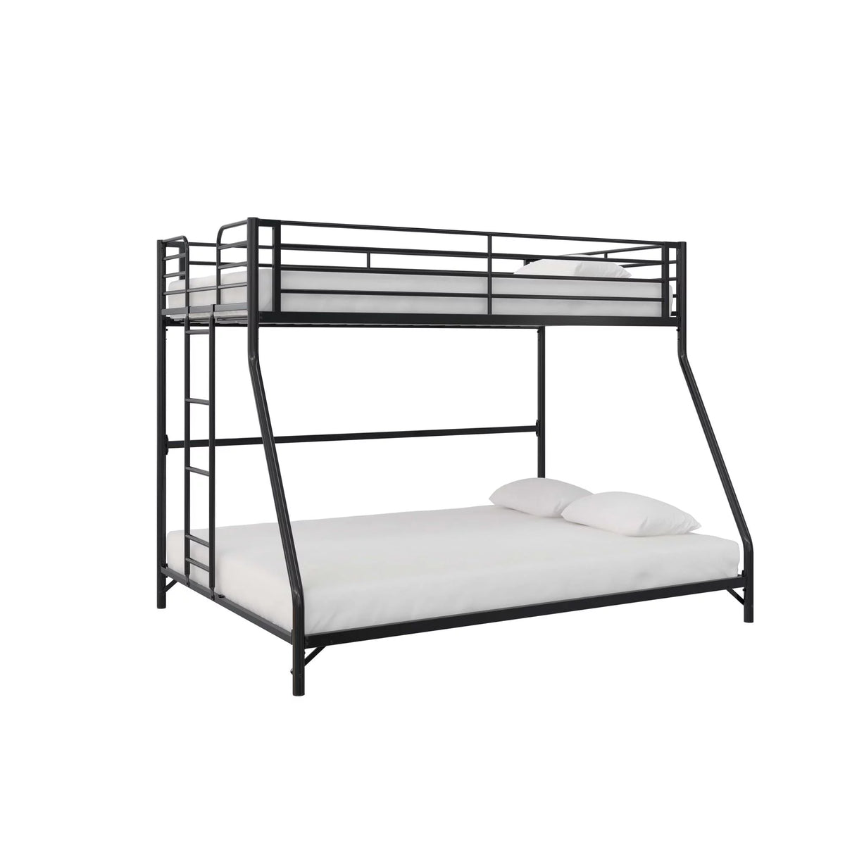 Black Twin-over-Full Metal Bunk Bed J531