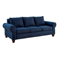 Navy Wood and Fabric Sofa B417817