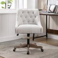 Comfy Home Office Chair with Curved Backrest Adjustable Swivel Armless Chair R83833