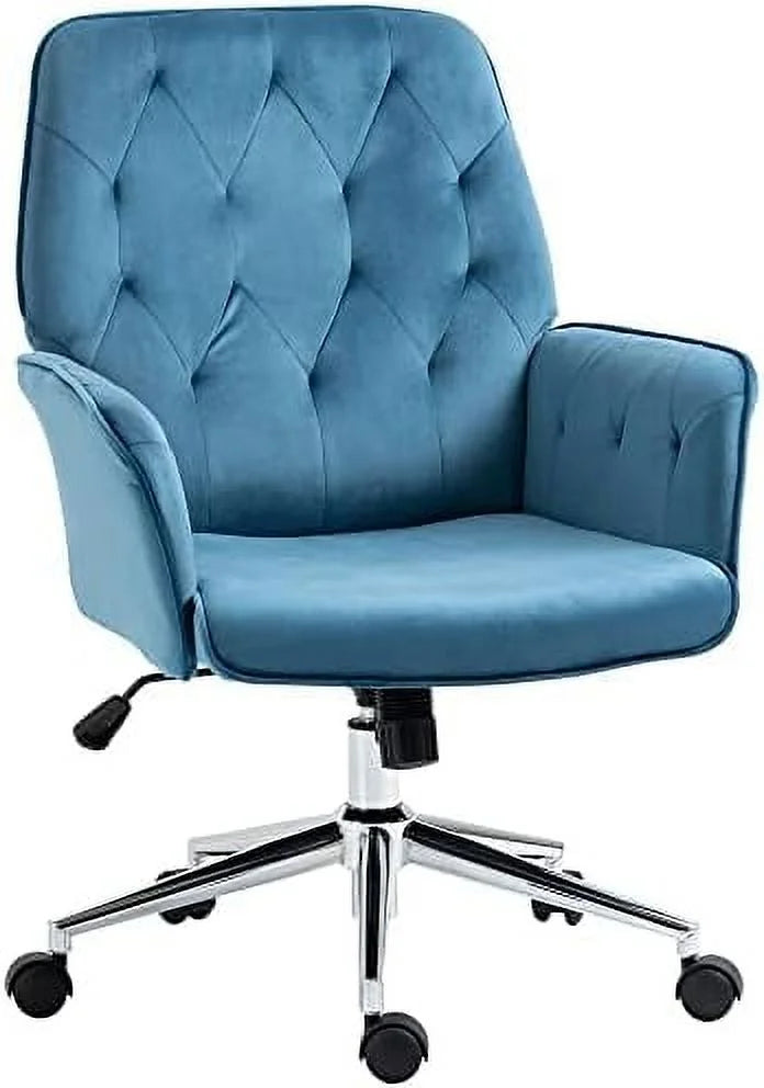Light Gray Microfiber Tufted Height Adjustable Office Chair N5857