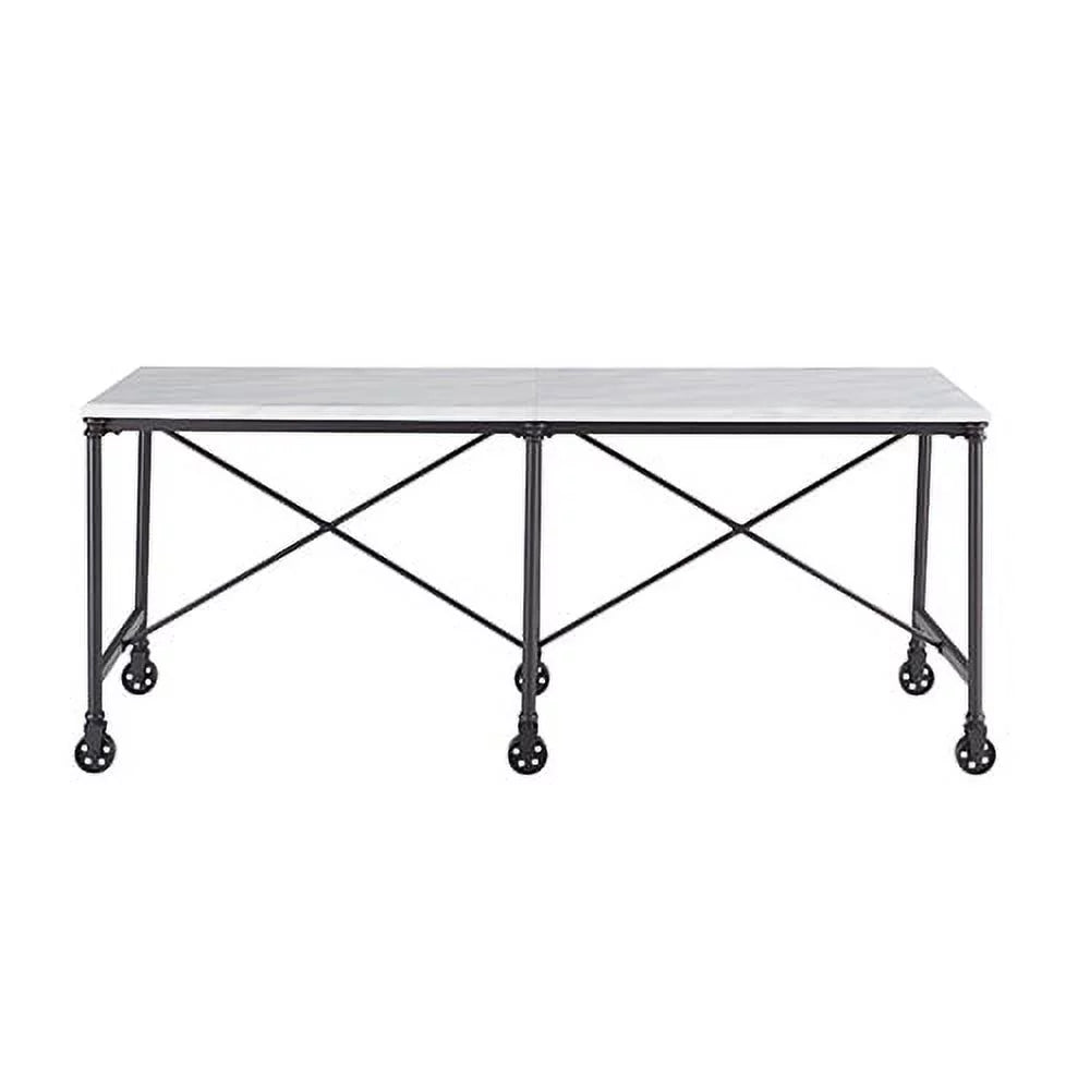 Faux Stone Rolling Kitchen Island M915