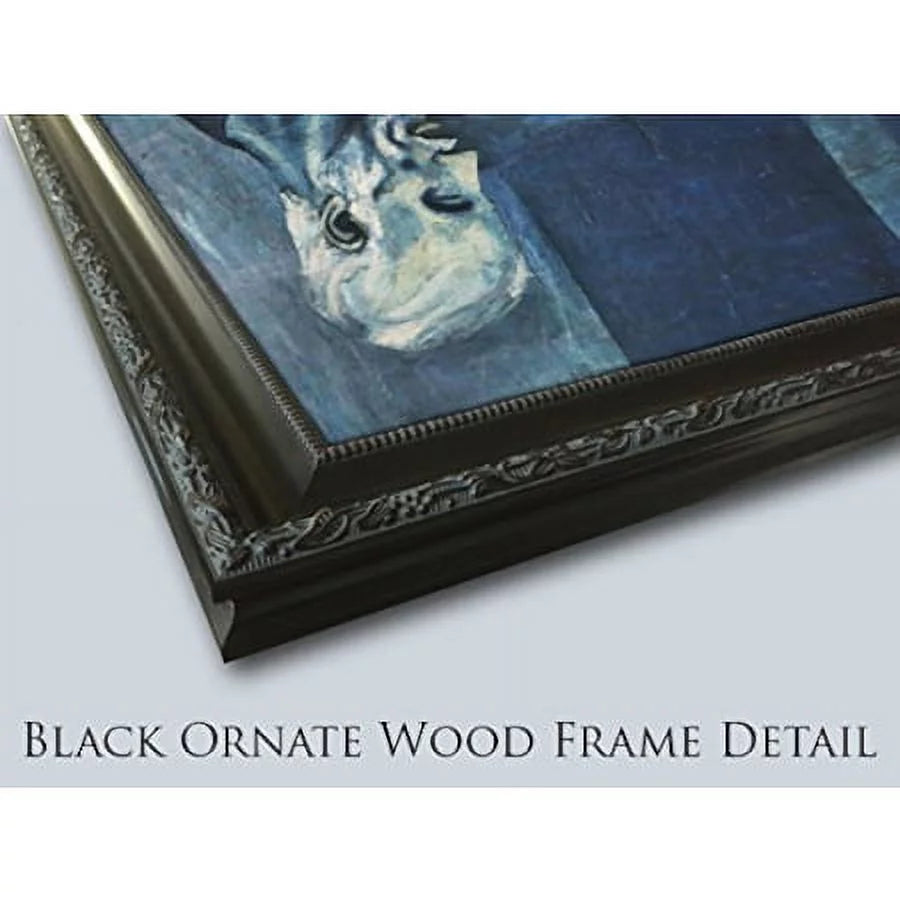 Black Ornate Wood Framed Art Print B4523
