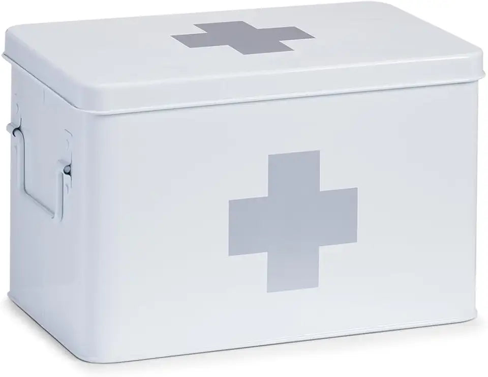 White Metal First Aid Box 32 x 19.5 x 20 cm X628