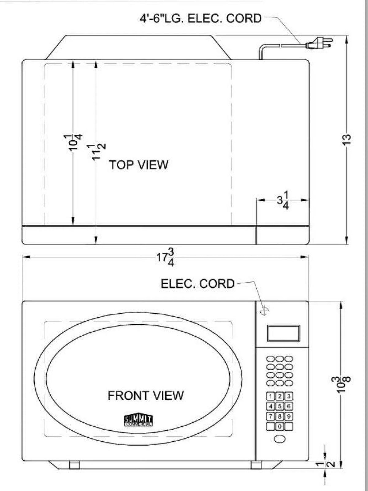 0.7 cu.ft. Mid Sized Black Microwave Oven M34738