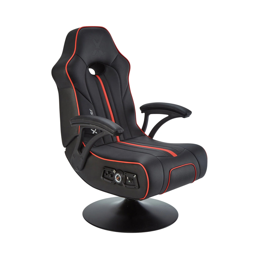 Black/Red Pedestal Gaming Chair with Subwoofer L607102