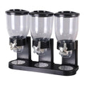 Triple Canister Cereal Dispenser Dry Food Storage F8454