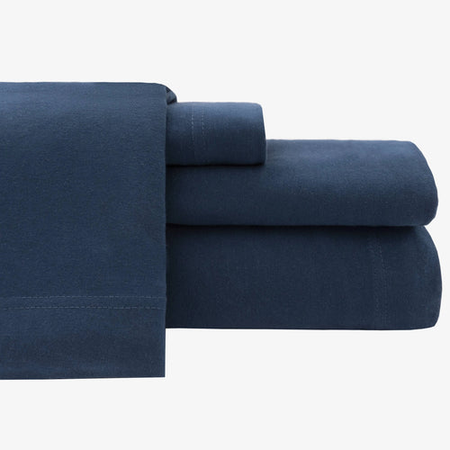 100% Cotton Jersey Sheet Sets Cal King Navy G36358