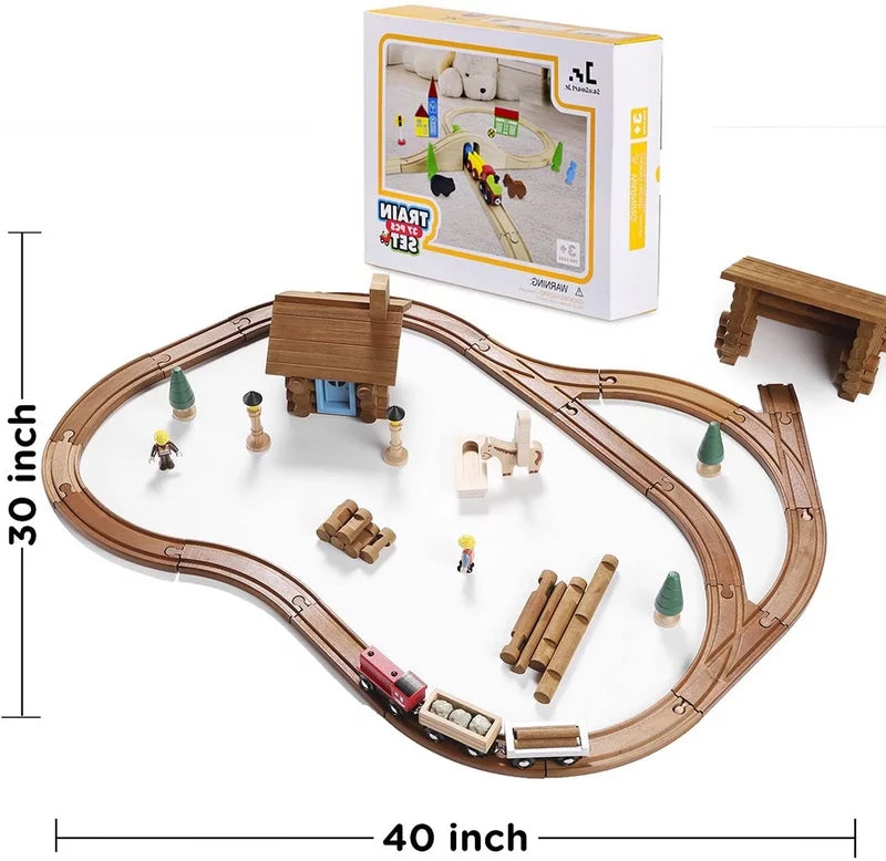 Wooden Train 100pcs Set Building Blocks U5891