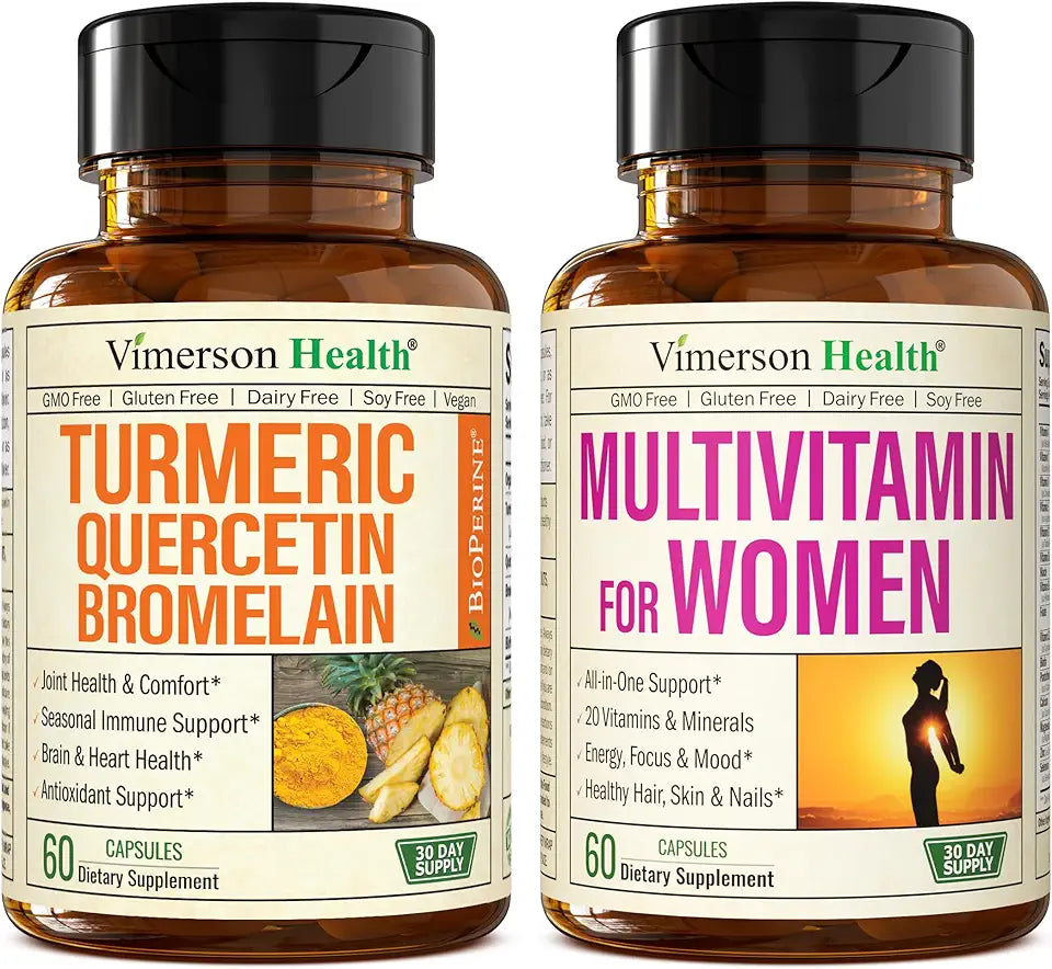Quercetin with Bromelain & Turmeric Curcumin & Multivitamin T838