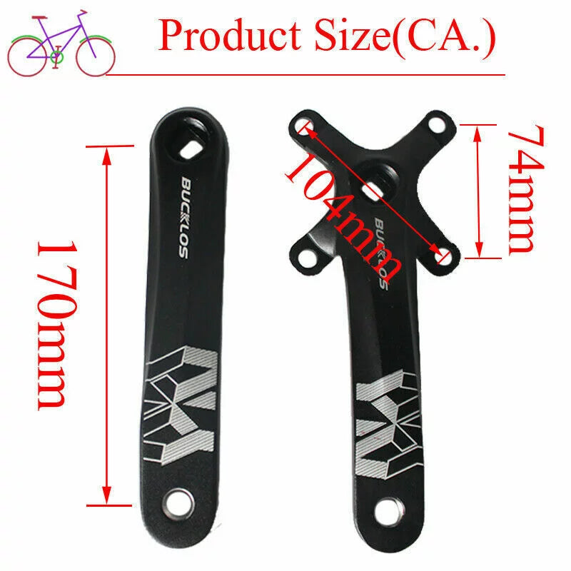 170mm Aluminum 7075 Black Mountain Bike Crank Arm I486330