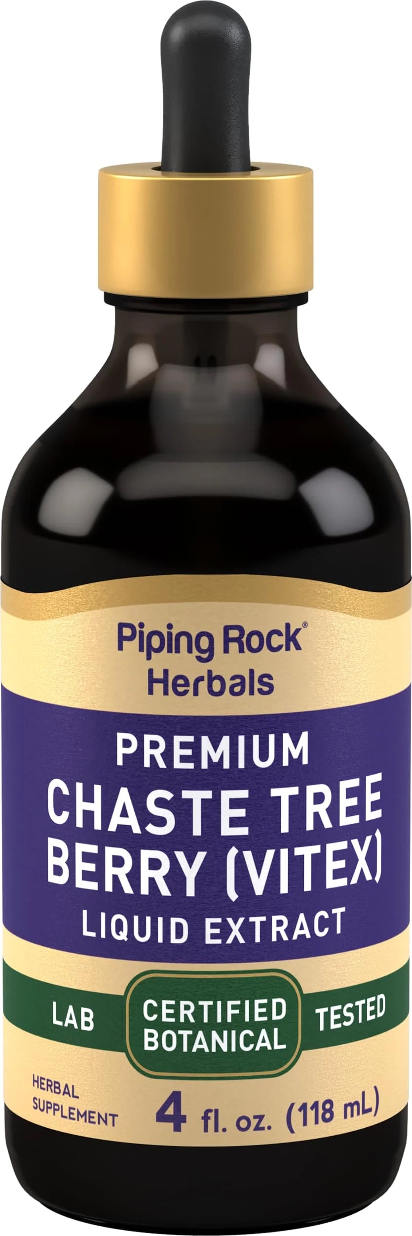 Chaste Tree Berry Liquid Extract 4 fl oz Alcohol Free Non-GMO Gluten Free L2493
