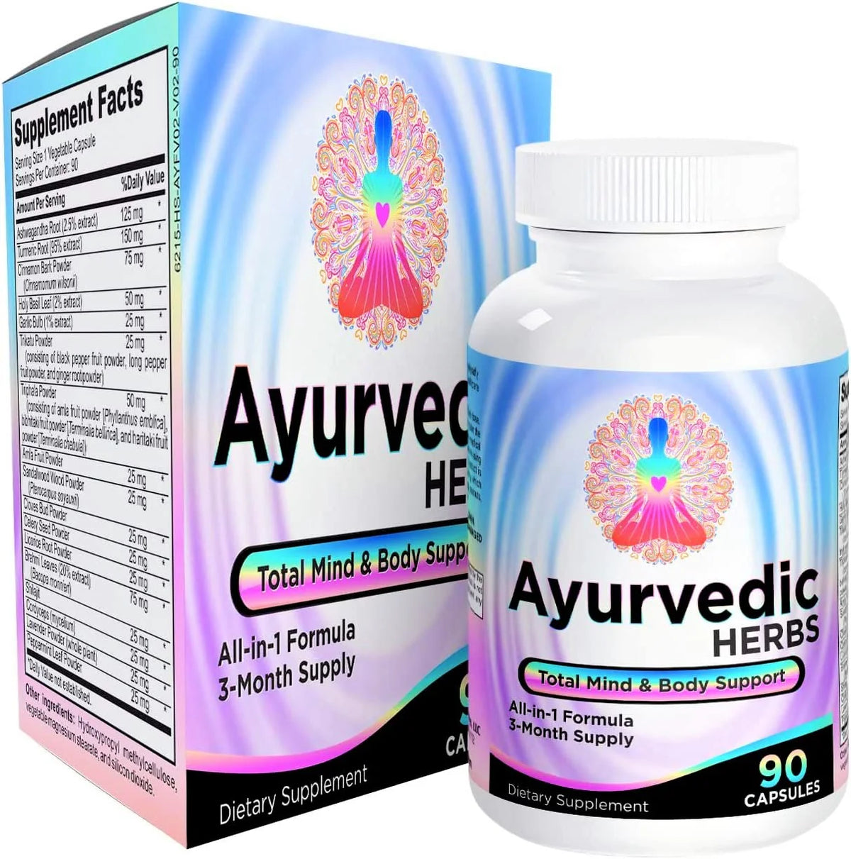 90 Capsules Ayurvedic Herbs Supplement Q2616