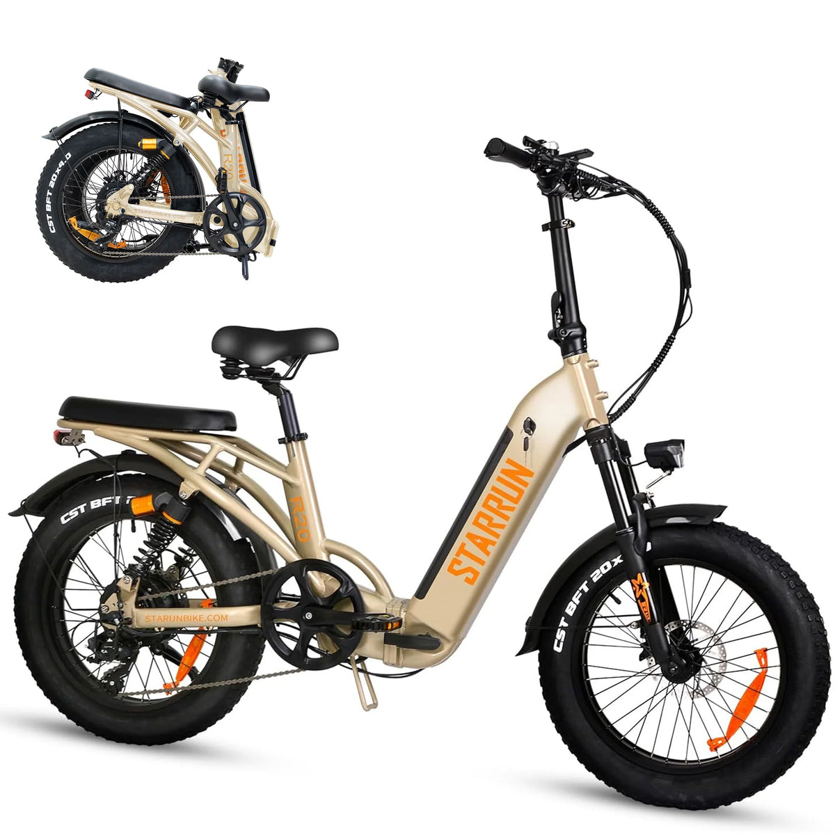 Folding Electric Bike 750W 48V 20Ah Fat Tire U977931