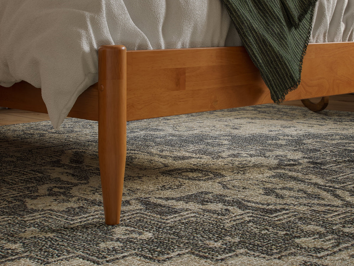 14" Light Toffee Solid Wood Platform Bed, Twin XL U37406