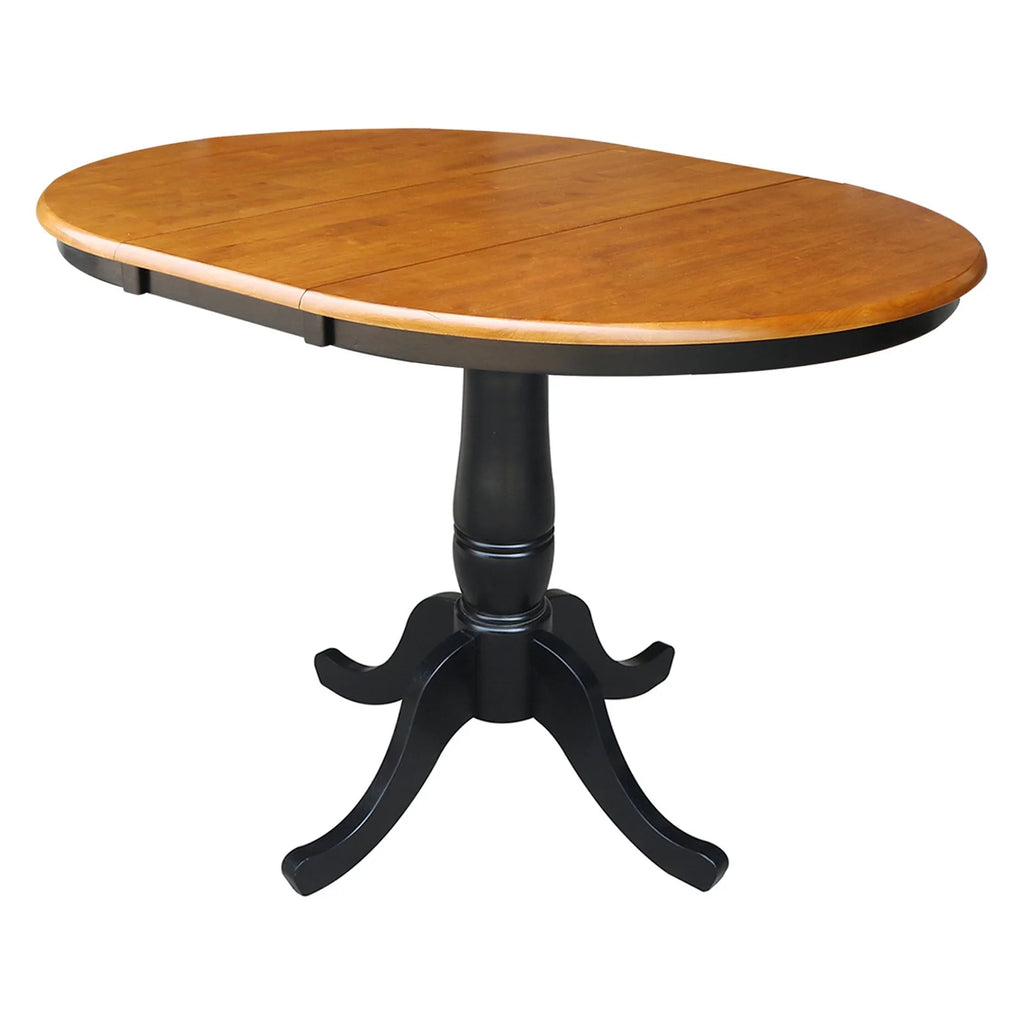 36" Round Top Pedestal Table with 12" Leaf S35643