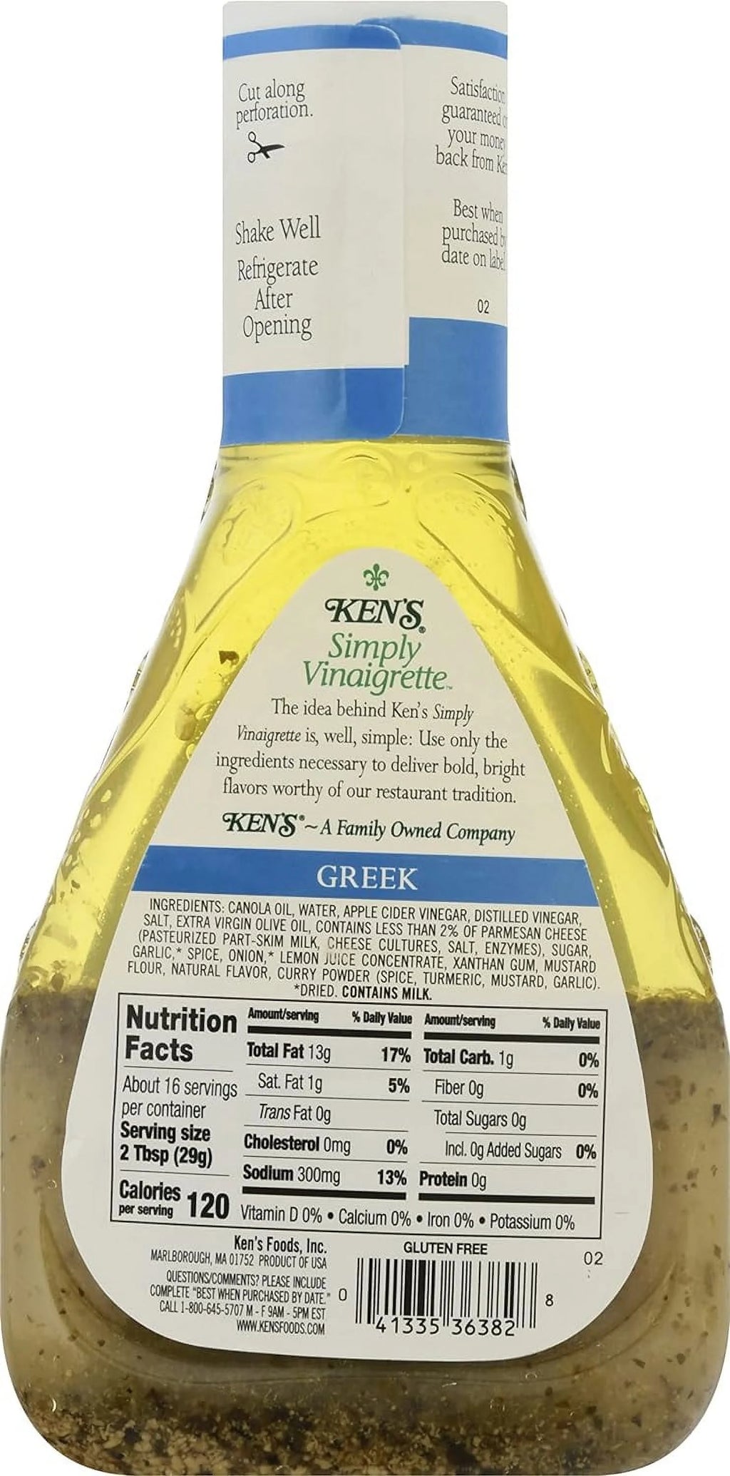 Greek Vinaigrette Dressing 16 FL OZ Bottle Pack Of 3 U3425