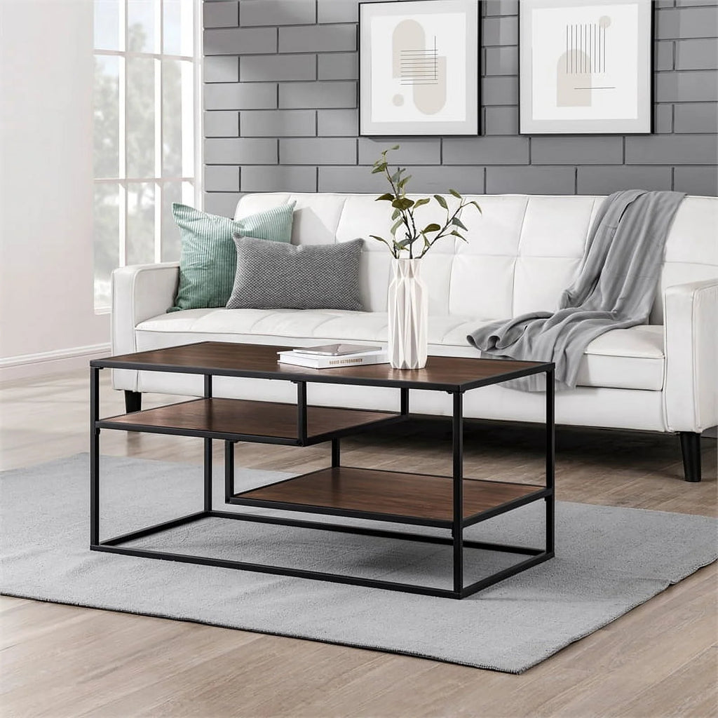 40" Metal and Wood Coffee Table N6987