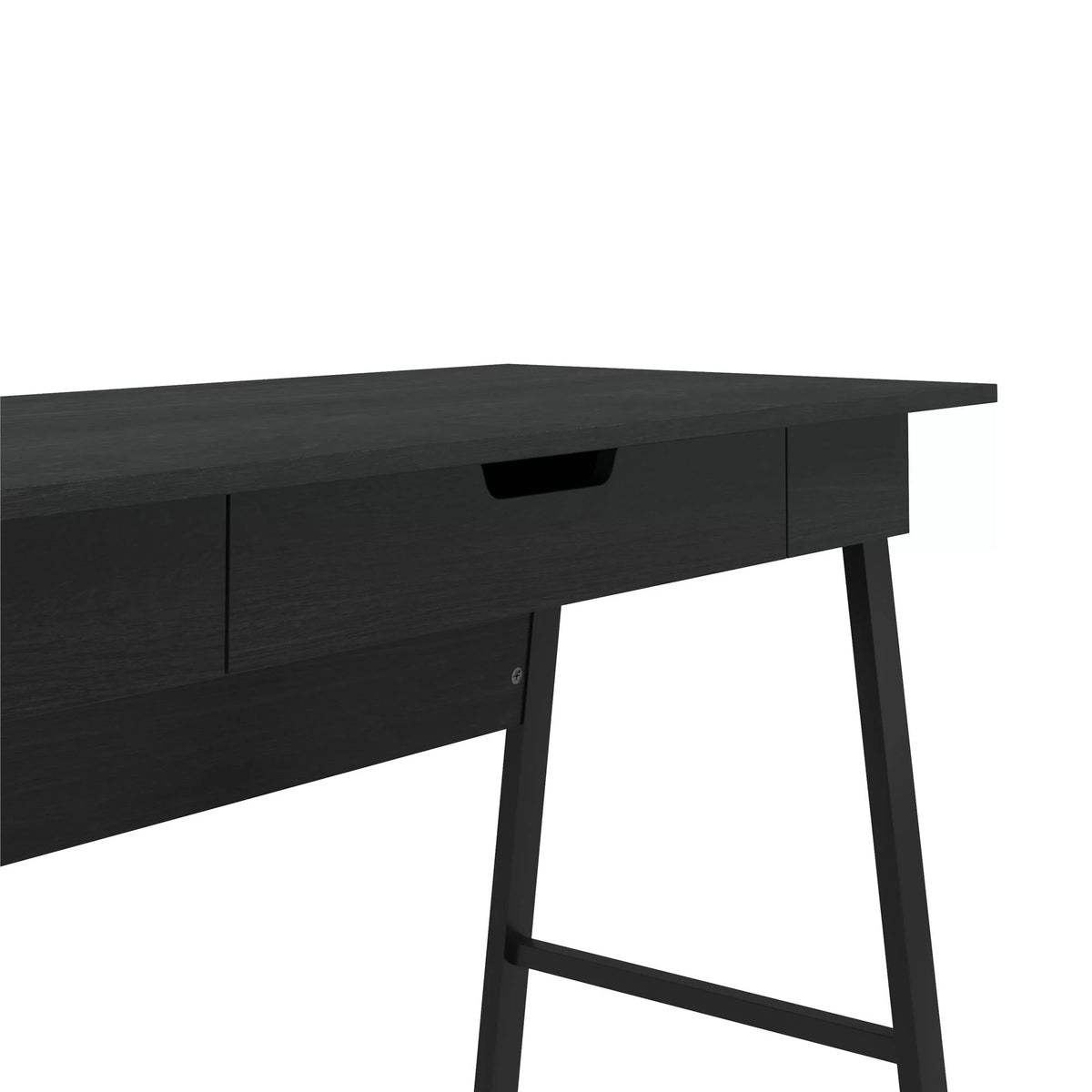 Black Oak Computer Desk with Drawer T52128