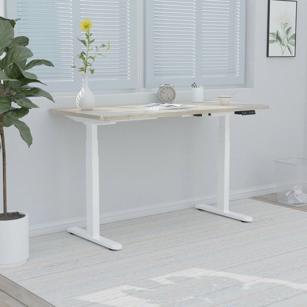White Electric Stand up Office Desk Frame J117