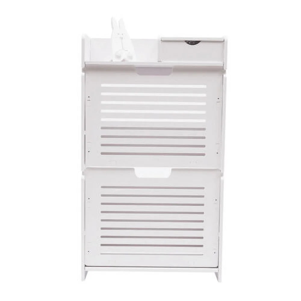 Slim Narrow 2 Flip Drawers Shoe Cabinet R847823