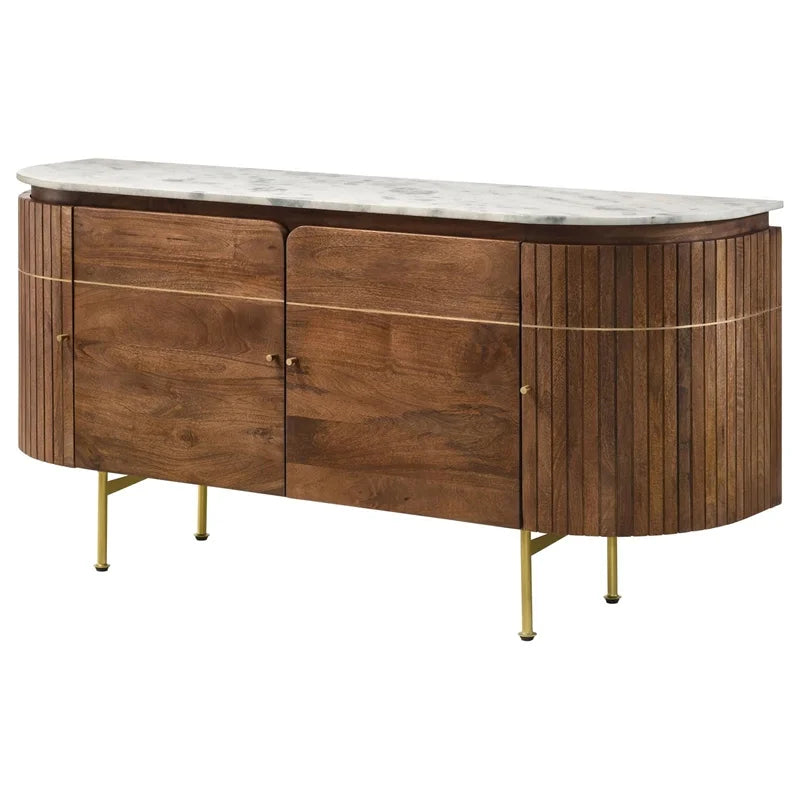 White Marble Top 4-door Dining Sideboard F440