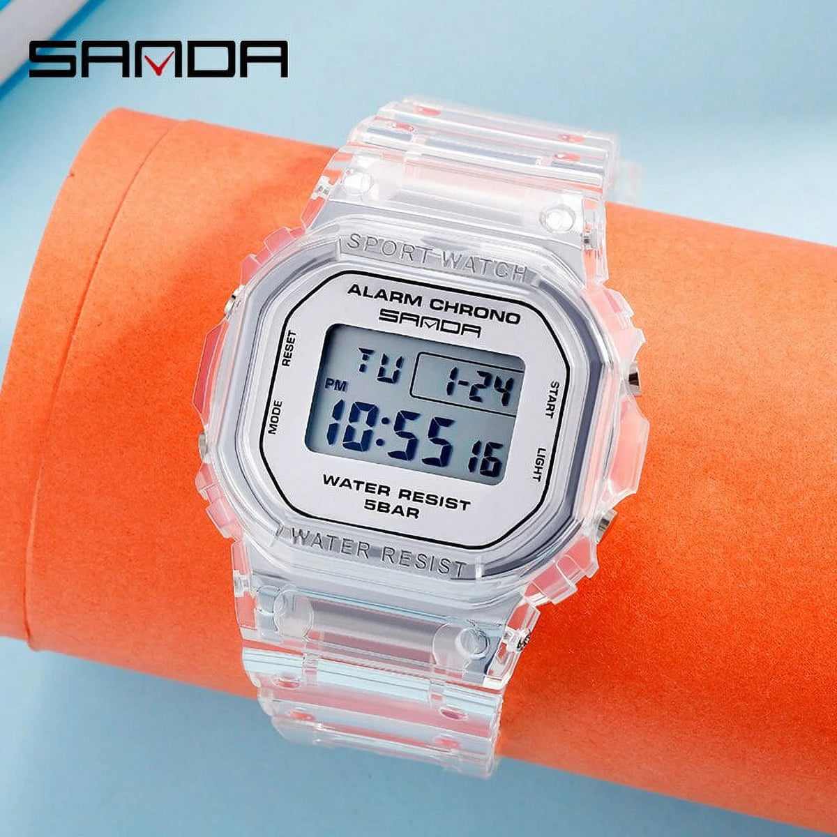 Transparent Strap LED Digital Sport Watch C791