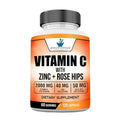 Vitamin C 2000mg Zinc 40mg Rose Hips 120 Capsules Y4919