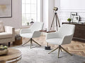 Gray Faux Leather Swivel Desk Chair Set of 2 I96199