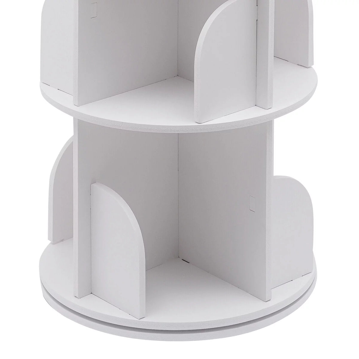 White Rotating Corner Bookshelf V21151
