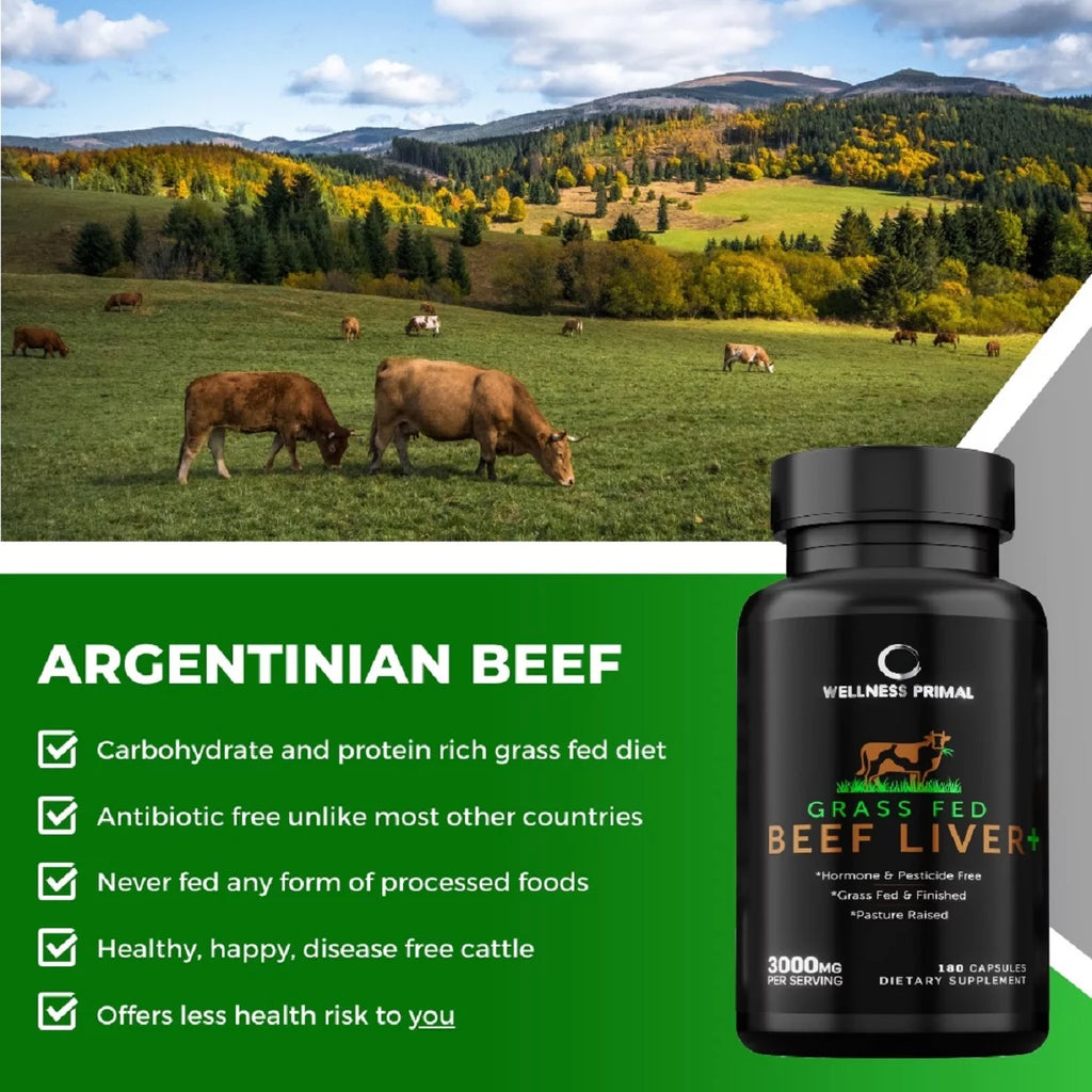 Grass Fed Beef Liver 180 Capsules 2 Bottle M9865