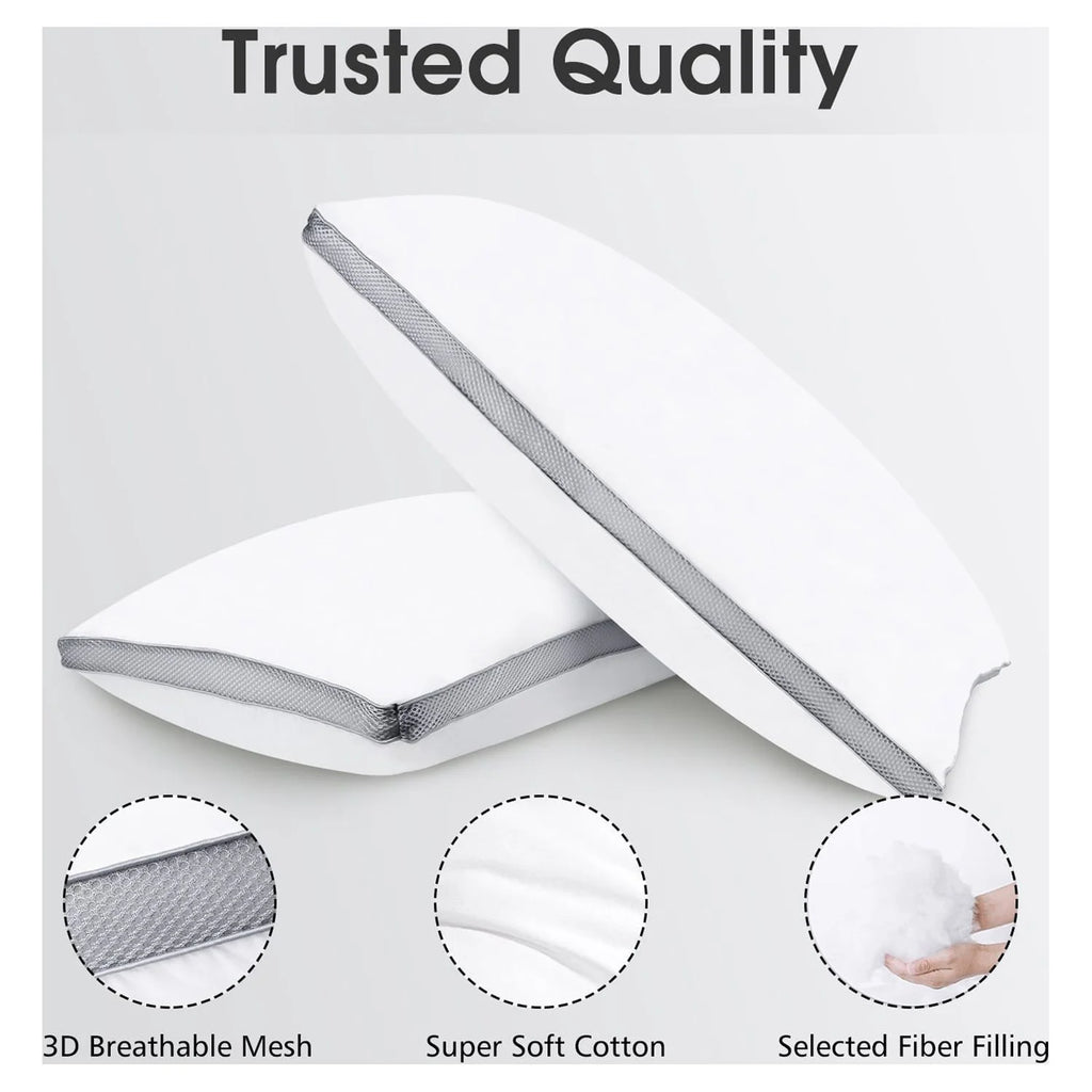 2 Pack Cotton Down Alternative Queen Size Pillows O355