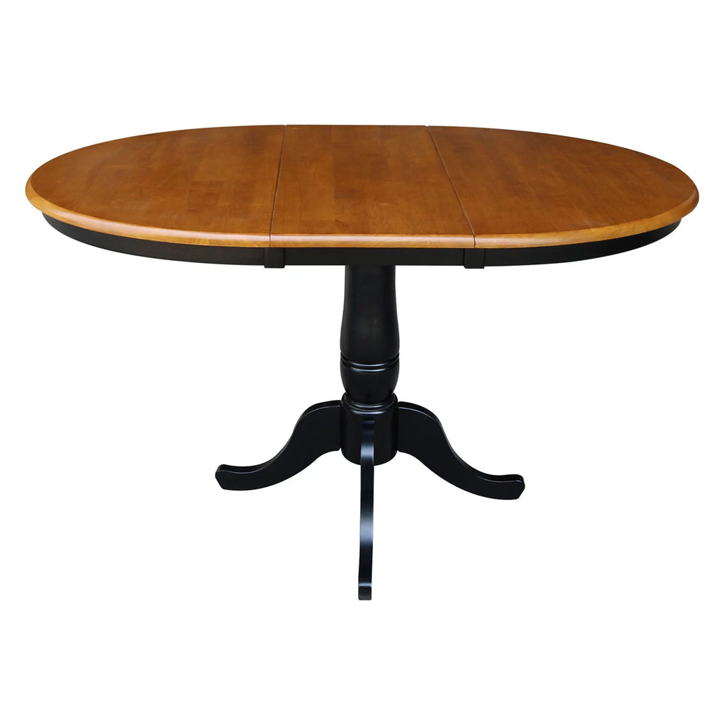 36" Round Top Pedestal Table with 12" Leaf S35643