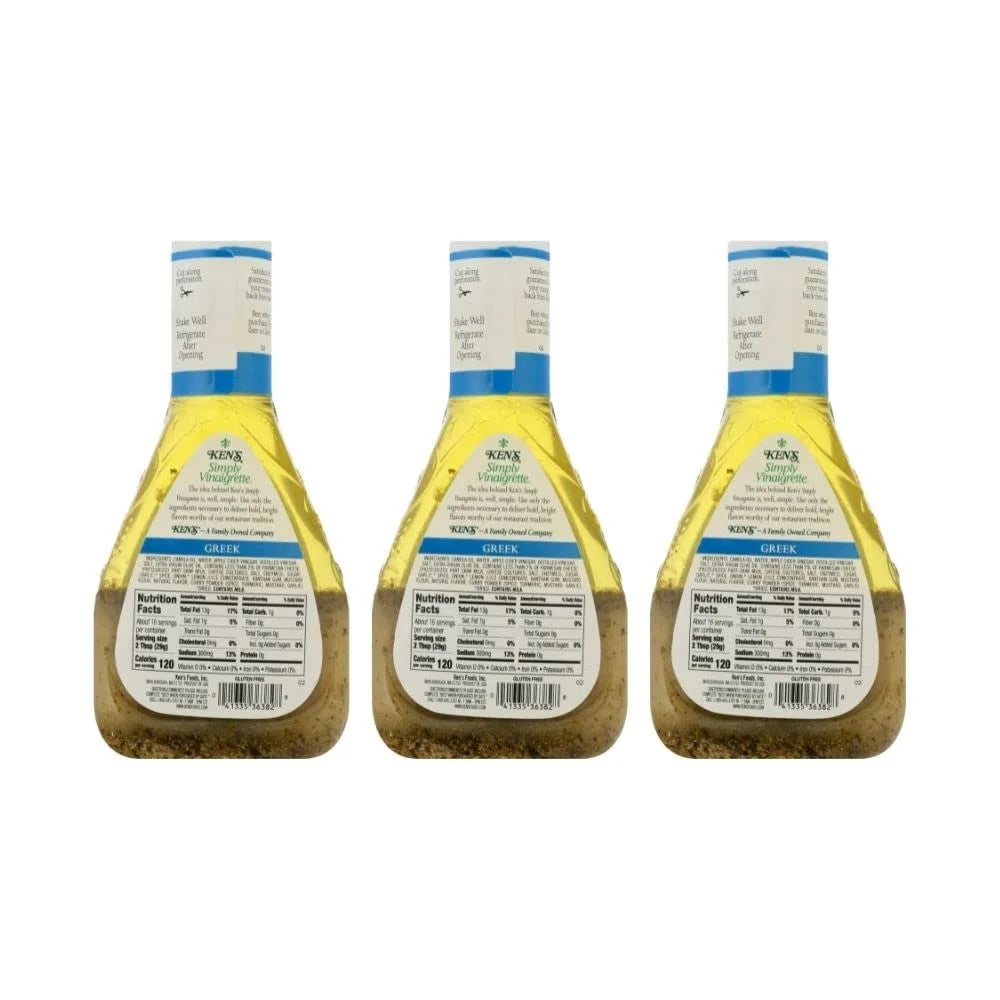 Greek Vinaigrette Dressing 16 FL OZ Bottle Pack Of 3 U3425