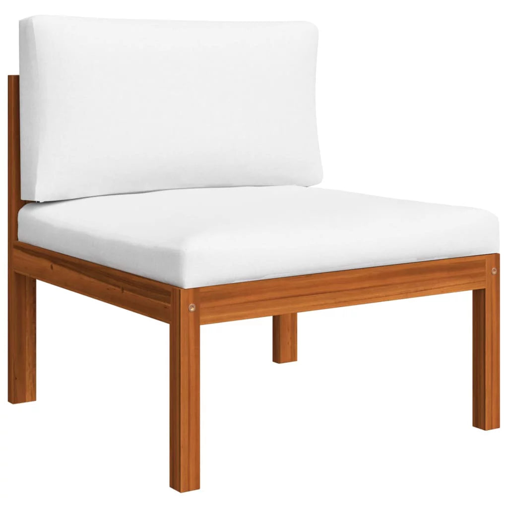 3-Seater Patio Sofa with Cushion Acacia Wood D454