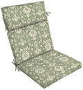 Green Damask Rectangle Outdoor Chair Cushion I847394