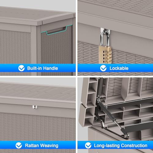 100 Gallon Waterproof Resin Deck Box K8377