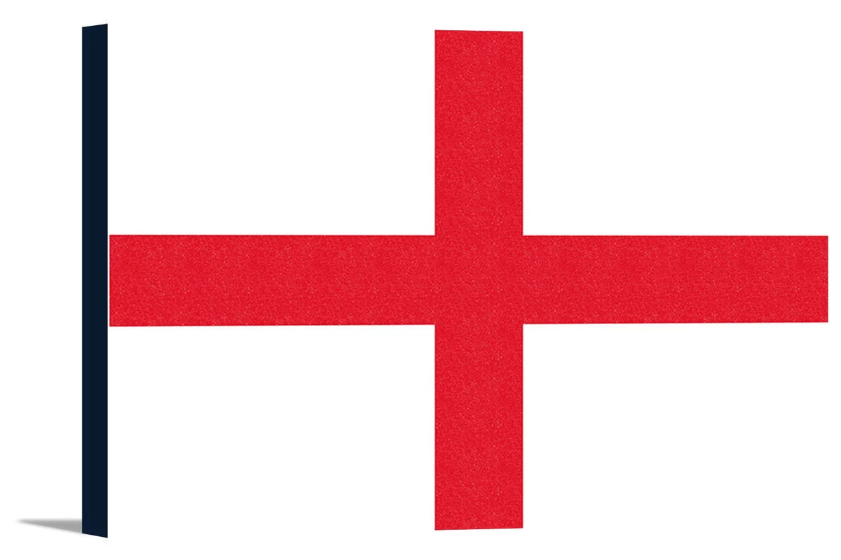 England Country Flag Letterpress 18x12 Gallery Wrapped Stretched Canvas V20146