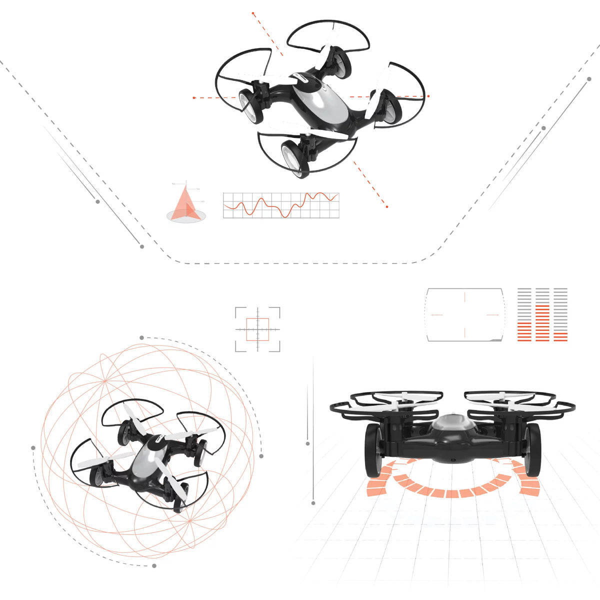 Black Remote Control Dual-Function Vehicle X4607