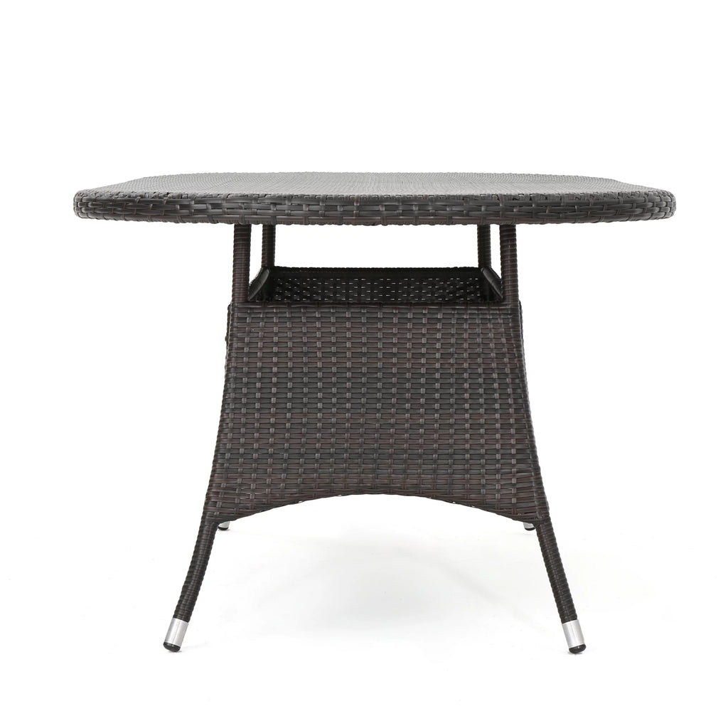 7 Piece Wicker Oval Dining Set U505956