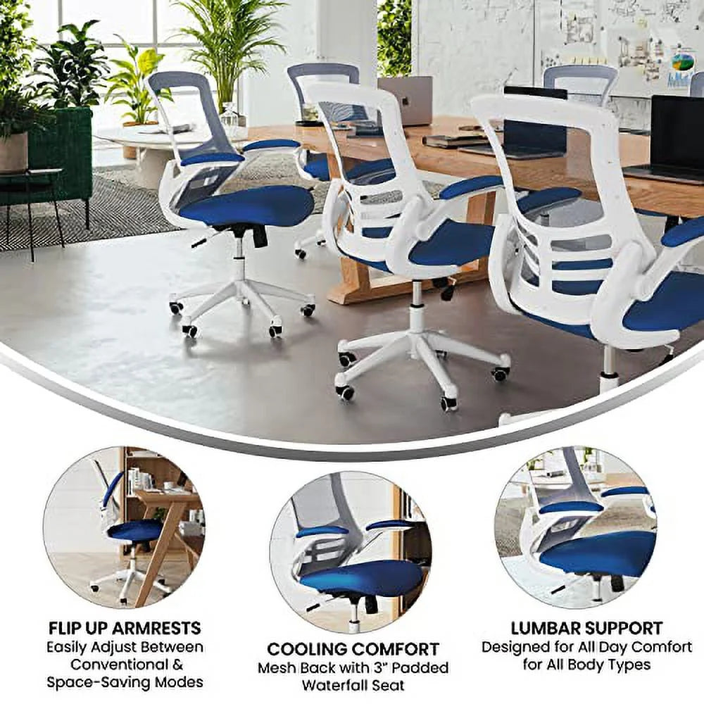Mid-Back Blue Mesh Ergonomic Office Chair O59727