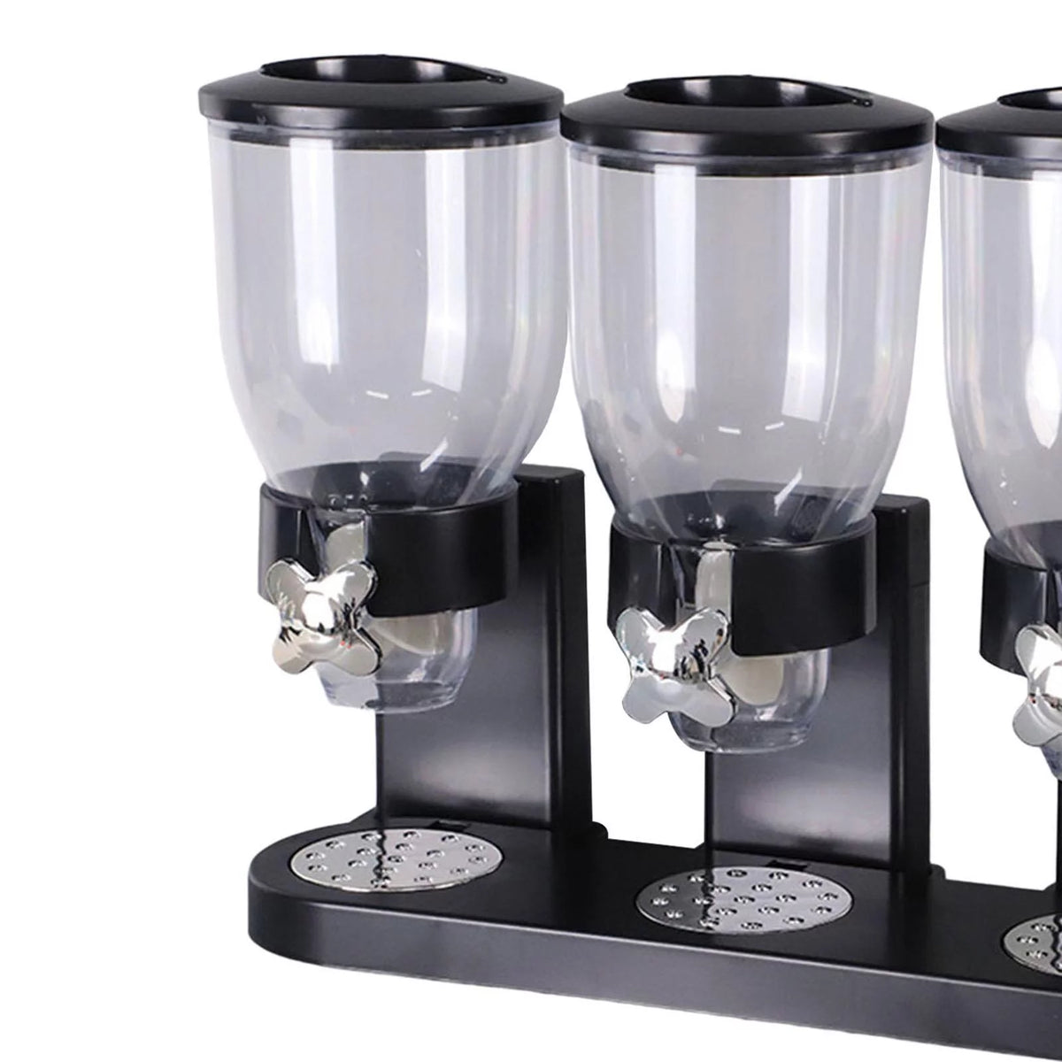Triple Canister Cereal Dispenser Dry Food Storage F8454