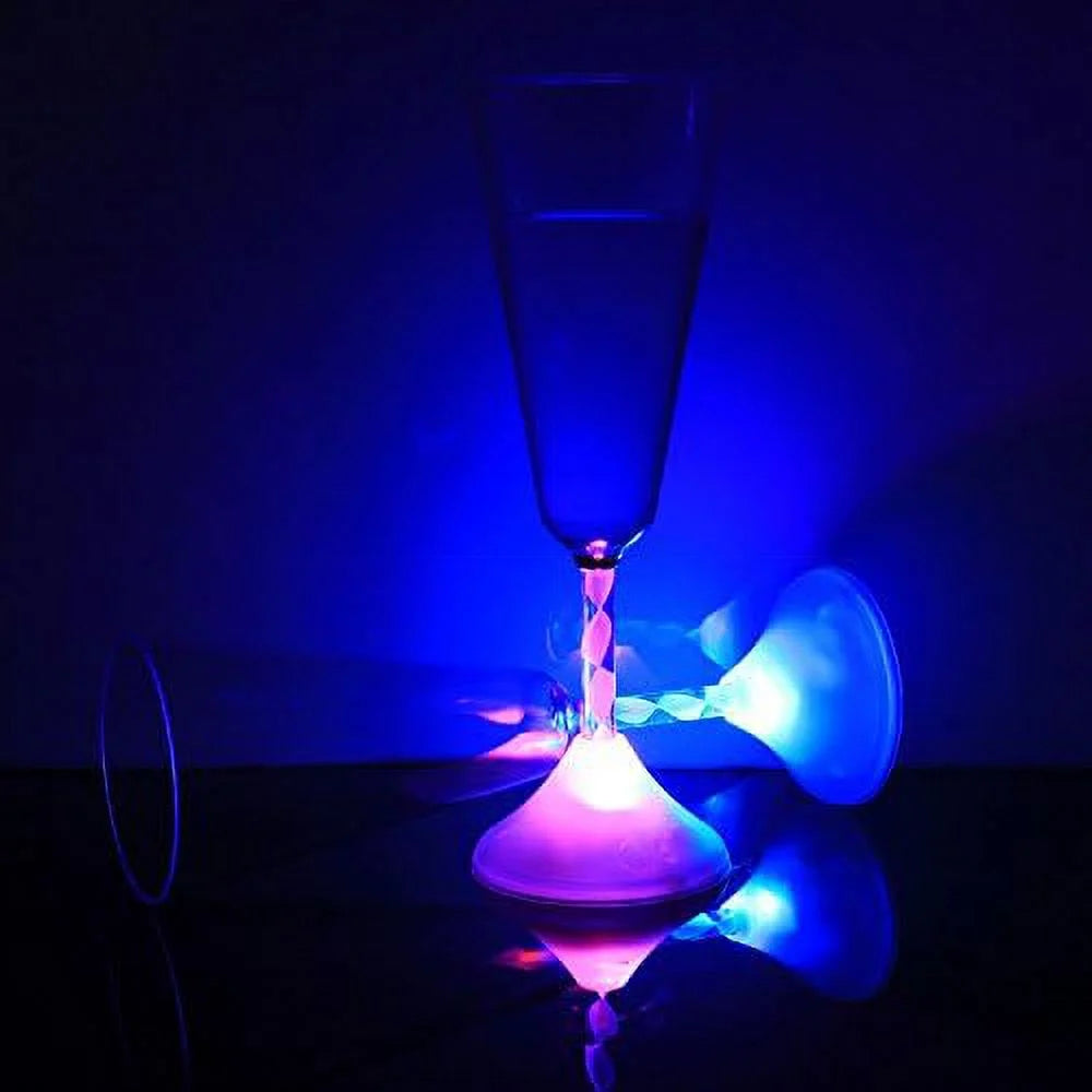 6 Oz LED Light Up Champagne Flutes Set Of 6 L42886