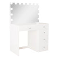 Modern White Vanity Desk with 5 Drawers C859501