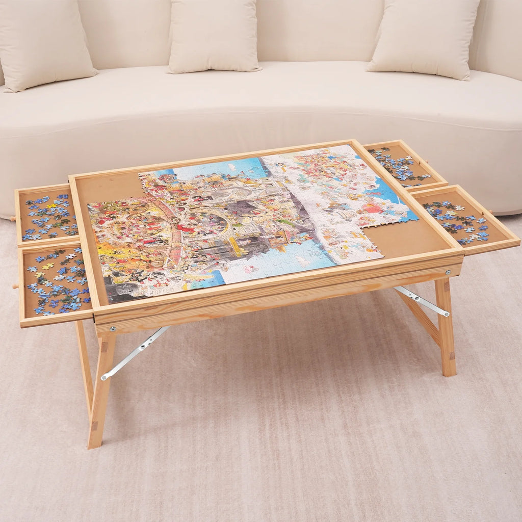 1500 Piece Folding Puzzle Board with 4 Drawers W702