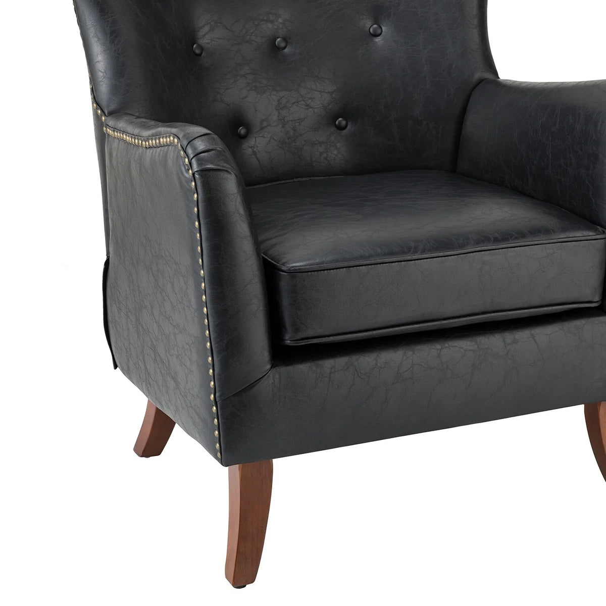 Upholstered Armchair with Square Arms Set of 2 D8475