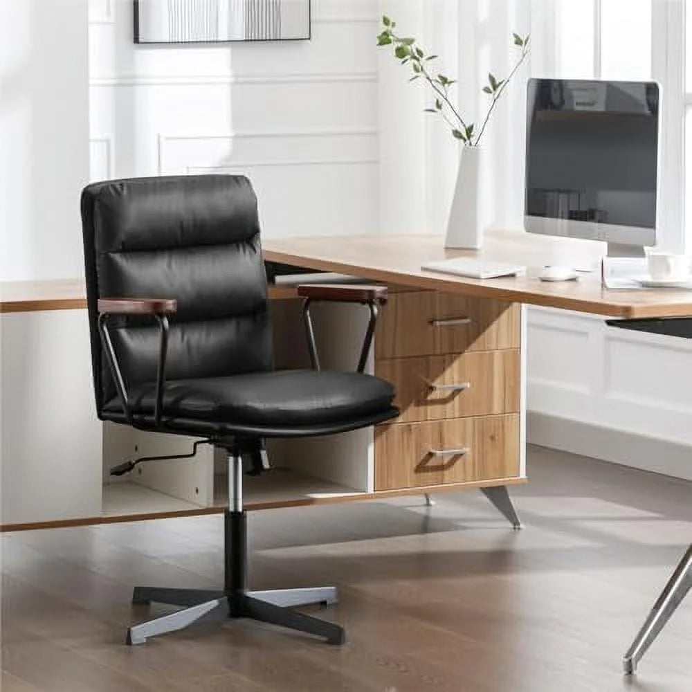 PU Leather Criss Cross Office Desk Chair X4062